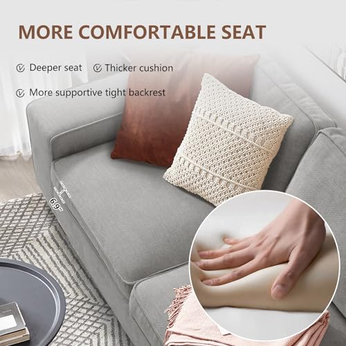 Convertible Sleeper Sofa Bed L Shaped with Storage Chaise, Gray N77725