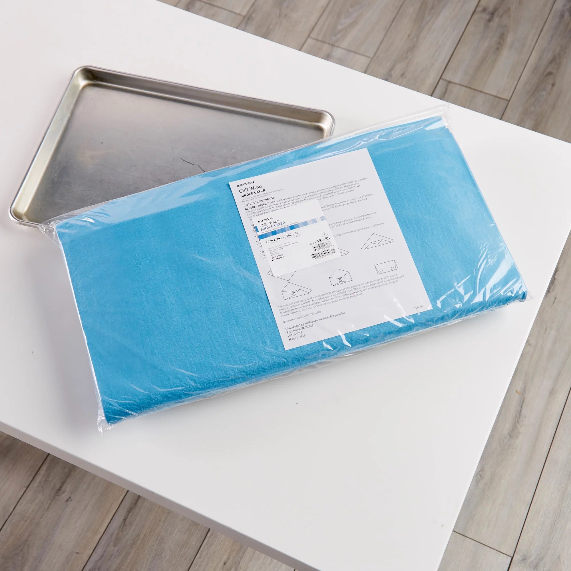 Sterilization Wrap Blue 24 x 24" 100 Ct T7157