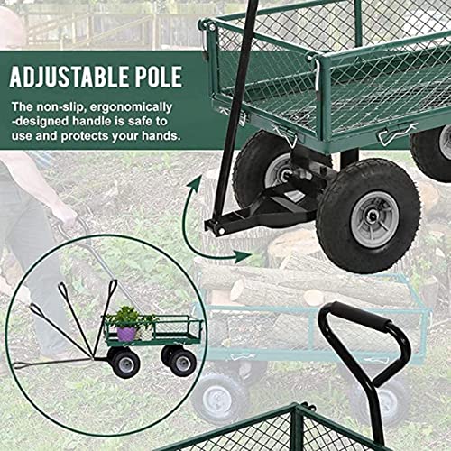 Garden Utility Wagon 400lb Capacity with Steel Frame and 10in Tires T103