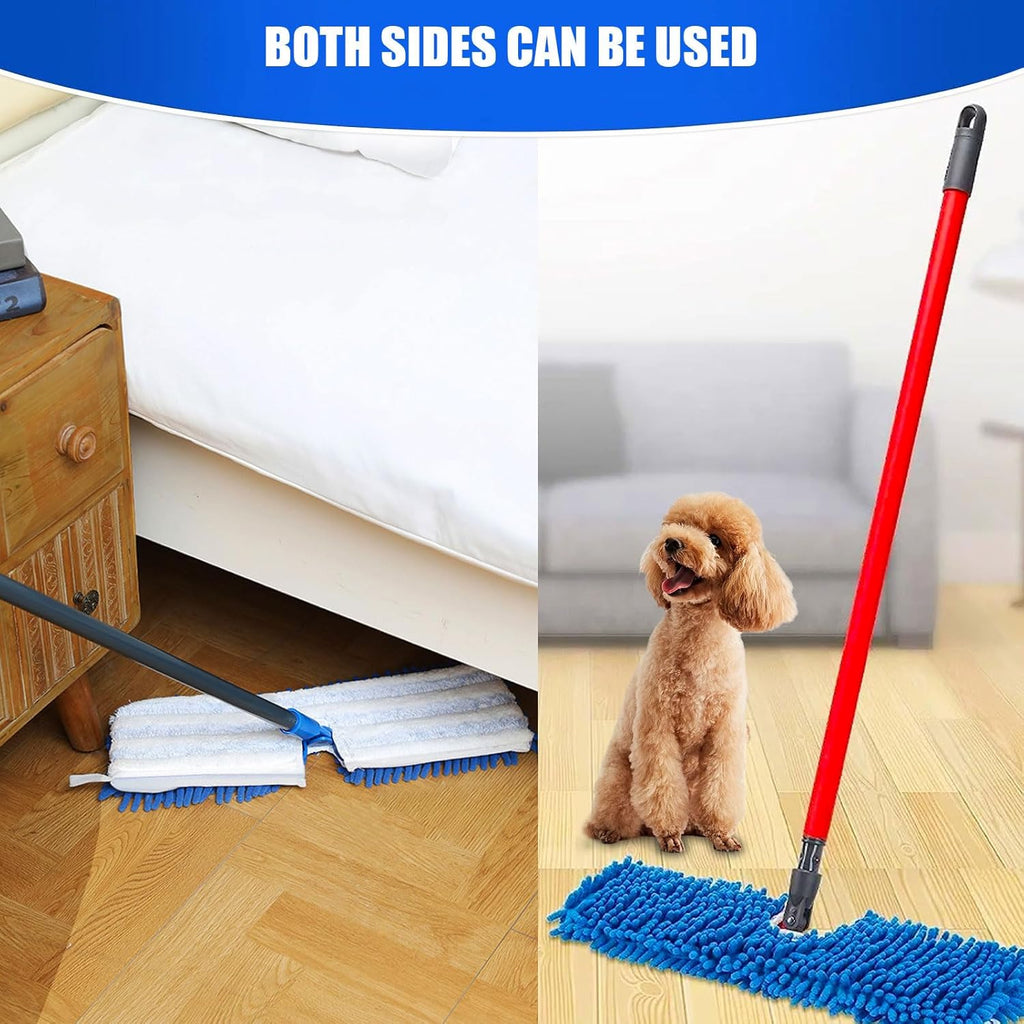 Microfiber Mop Refills 2 Pack, Reusable Replacement Heads for Wet & Dry Use V599