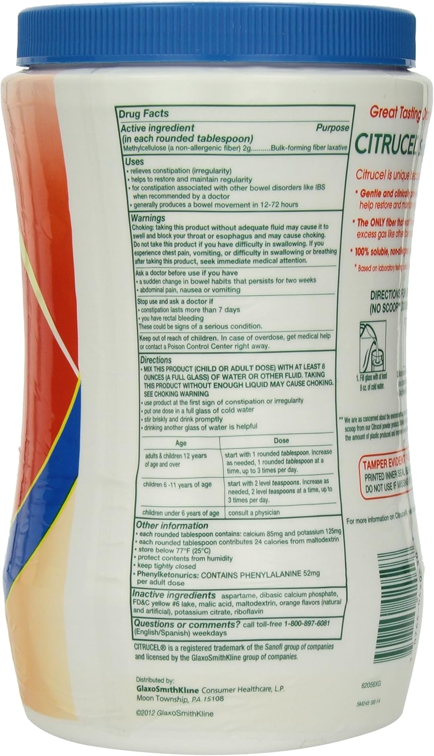 Sugar Free Fiber Therapy, Orange, 32 oz C8896