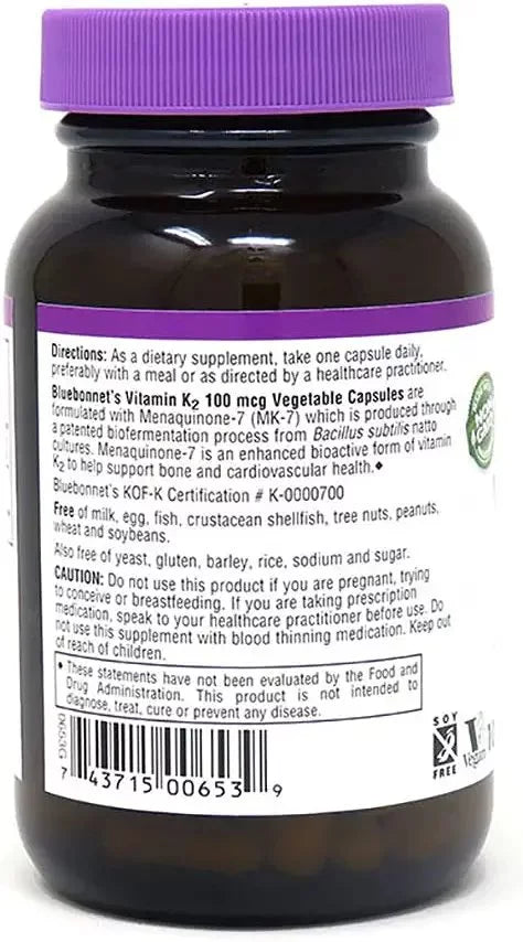 Vitamin K2 Vegetarian Capsules, 100 Count P935