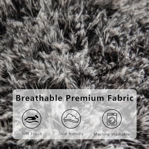 Giant Faux Fur Bean Bag Chair for Adults with Filler T74545