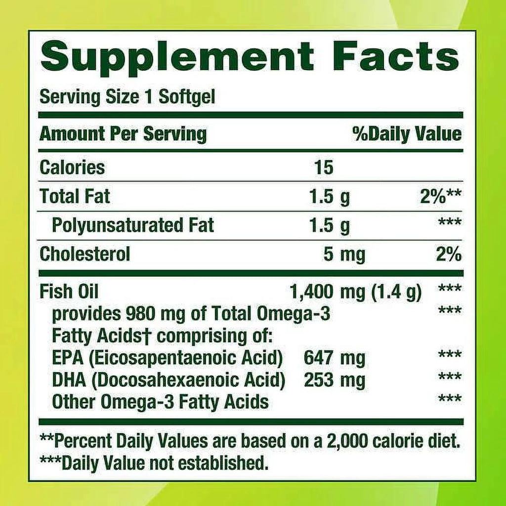 Fish Oil 1400 mg Softgels P339