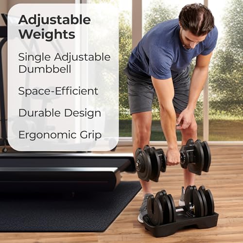 Adjustable Dumbbells 6-in-1, Quick Adjust Weight for Home Gym S711