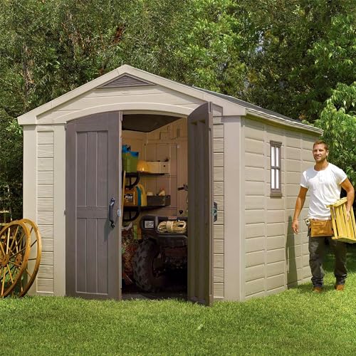 Outdoor Resin Storage Shed for Patio Furniture and Yard Tools R685