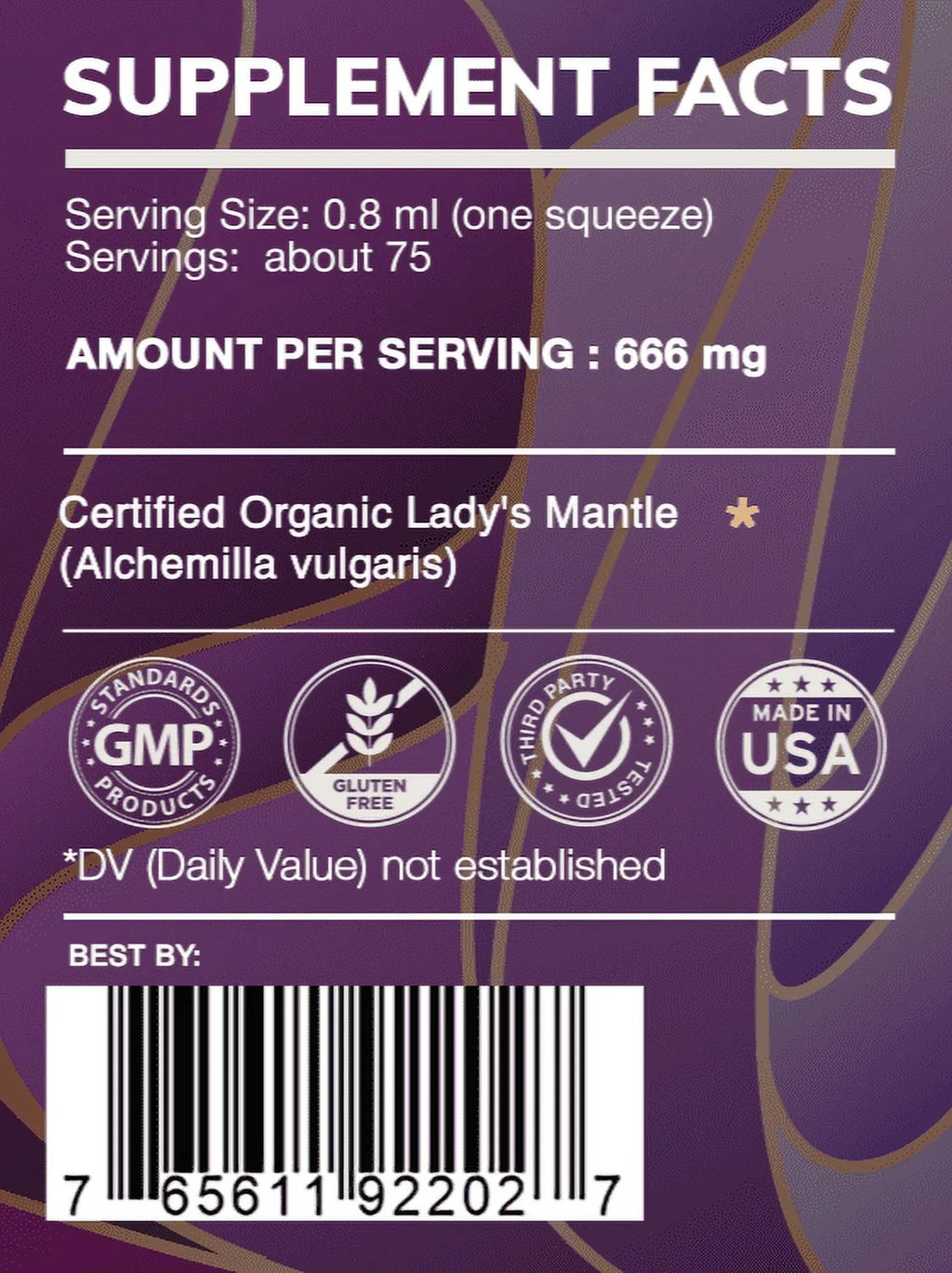 Lady's Mantle Alcohol Herbal Extract Tincture, Organic Dried Herb 2 oz S3171
