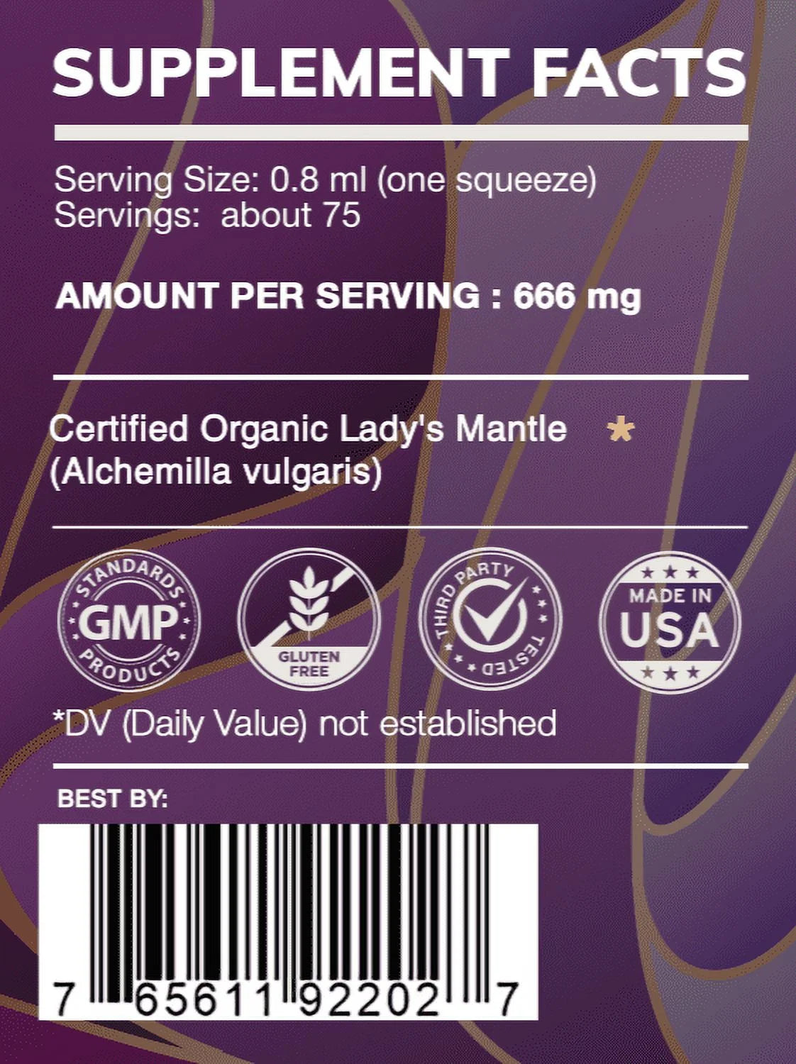 Lady's Mantle Alcohol Herbal Extract Tincture, Organic Dried Herb 2 oz S3171