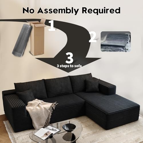Modular Sectional Sofa with Ottoman, U-Shaped Deep Seat Couch for Living Room O870