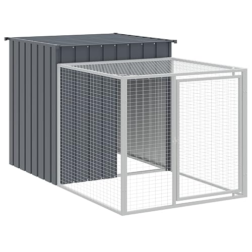 Galvanized Steel Chicken Cage with Extended Run and Protective Roof S804