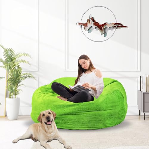 Bean Bag Chair for Adults 3FT, Soft Removable Cover, Light Gray X3039