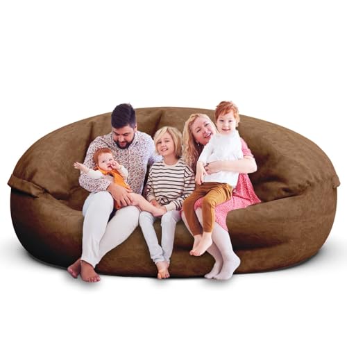 Bean Bag Chair for Adults 3FT, Soft Removable Cover, Light Gray X3039