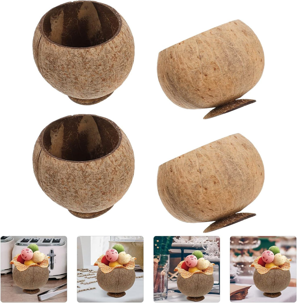 Natural Coconut Shell Cups for Hawaiian Luau Party X4946