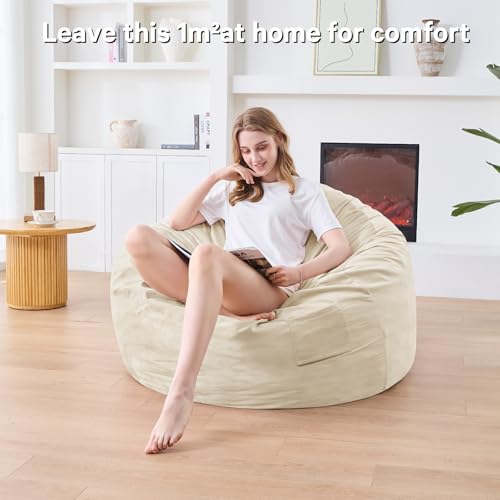 Giant Bean Bag Chair Convertible Bed with Microfiber Cover X2136