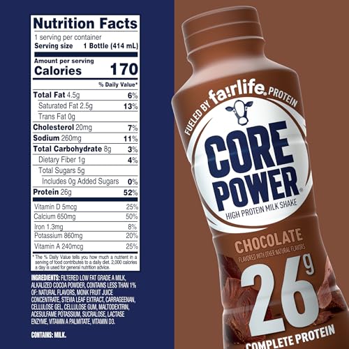 Chocolate Protein Shake, 26g, 14oz, 12 Pack F118997