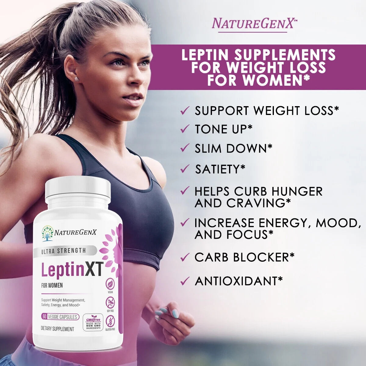 Leptin Supplement for Weight Loss, 60 Capsules Y18798
