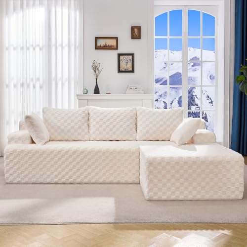 Modular L-Shape Sectional Sofa with Oversized Chaise A47792