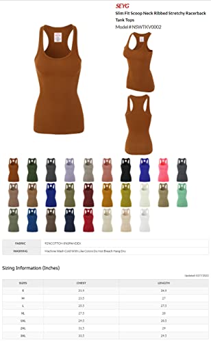 Slim Fit Scoop Neck Ribbed Racerback Tank Top M4068