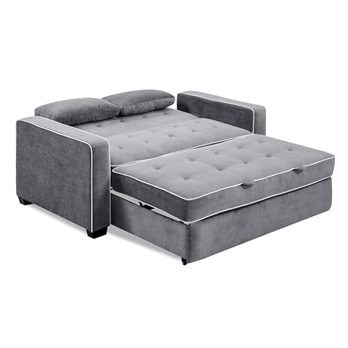 Convertible Sleeper Sofa, Queen Size, Navy Q5867