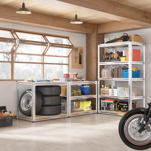 Storage Shelves 6 Tier Heavy Duty Metal Shelving Adjustable L7515