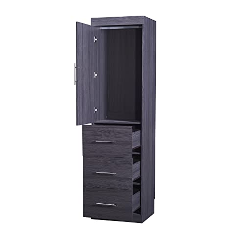 Twin Murphy Bed Wood Wall Bed Foldable into Cabinet I90167