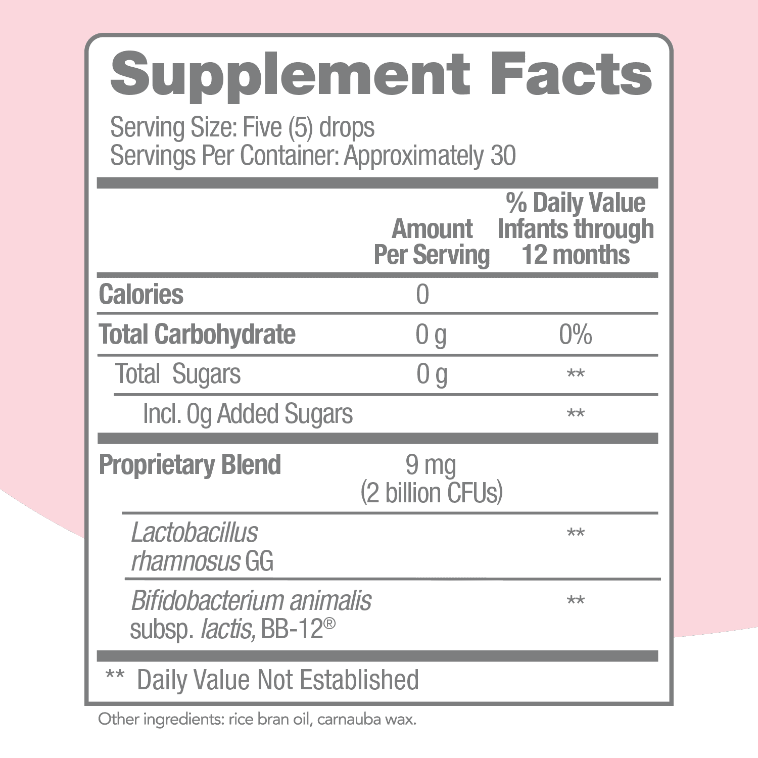 Probiotic and Chamomile Drops for Babies 0-12 Months B720