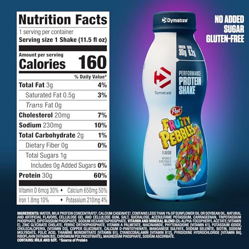 Protein Shake, Fruity Pebbles, 30g Protein, 11.5 fl oz, 12 Pack K710631