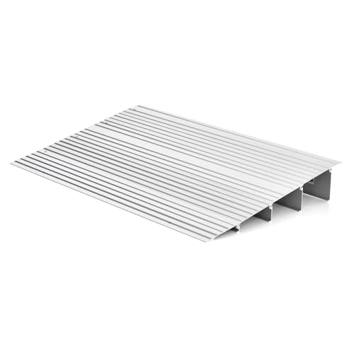 IRONMAX Door Threshold Ramp w/Non-slip Surface, 3" Rise Aluminum Entry Ramp for Doorway, Adjustable Door Ramps for Wheelchairs, Scooters, Rollators & Power Chairs, 700 lbs Load Capacity (3 Inch)