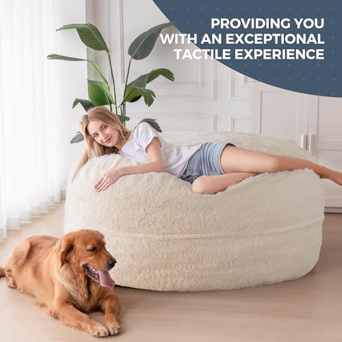 Giant Bean Bag Chair Bed for Adults, Convertible Floor Sofa Mattress R473823