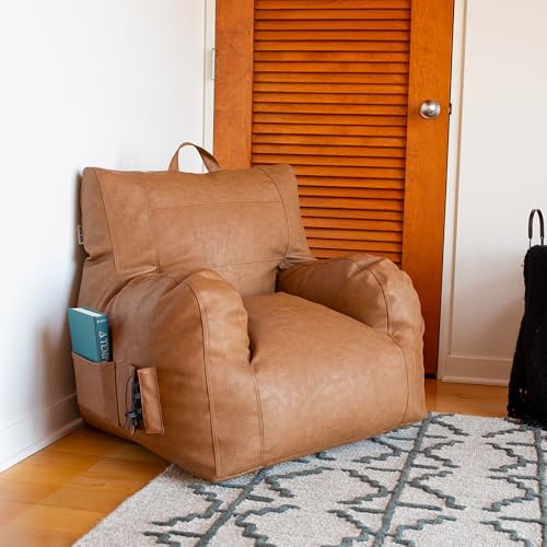 Dorm Bean Bag Chair with Drink Holder and Pocket, 3 feet R2503
