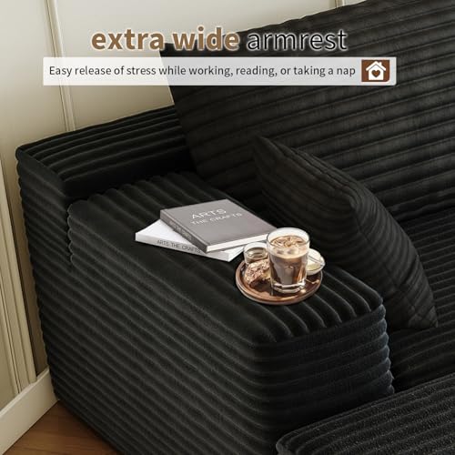 Modular Sectional Sofa with Ottoman, U-Shaped Deep Seat Couch for Living Room O870