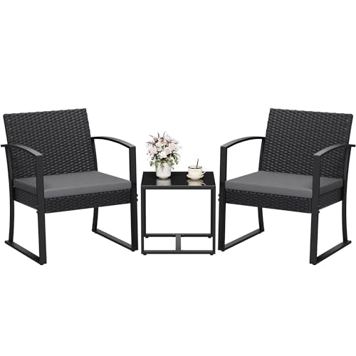 Outdoor Bistro Set 3 Piece with Cushions and Table C662