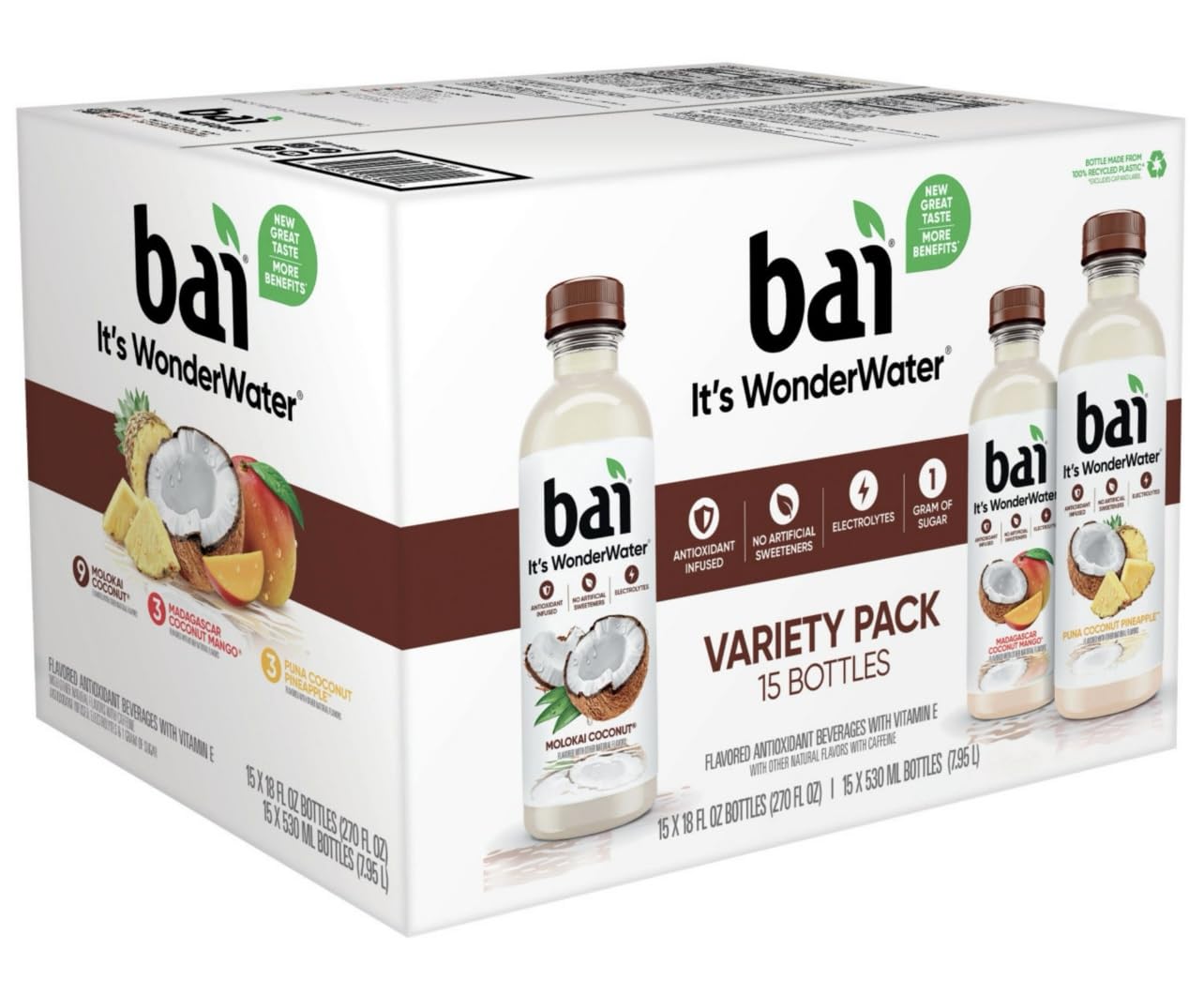 Coconut Drink Variety Pack, 15 Pack (18 oz.) L76928