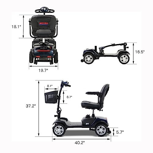Folding Electric Mobility Scooter, 10 Mile Range, 300 lbs Capacity I398326
